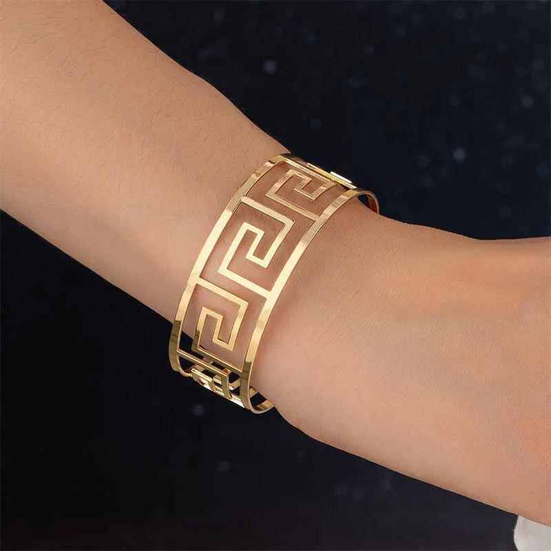 Geometric Hollow C Bracelet Plating Jewelry Party Gift