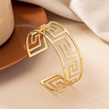 Geometric Hollow C Bracelet Plating Jewelry Party Gift
