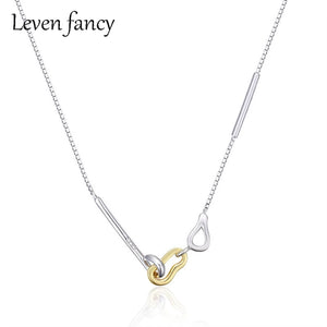 Geometric Clasp Necklace S925 Box Chain Choker Necklace in 925 Sterling Silver