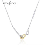 Geometric Clasp Necklace S925 Box Chain Choker Necklace in 925 Sterling Silver