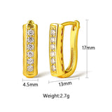 Geometric Hoop Earrings 18K Plated Metal Unusual Jewelry