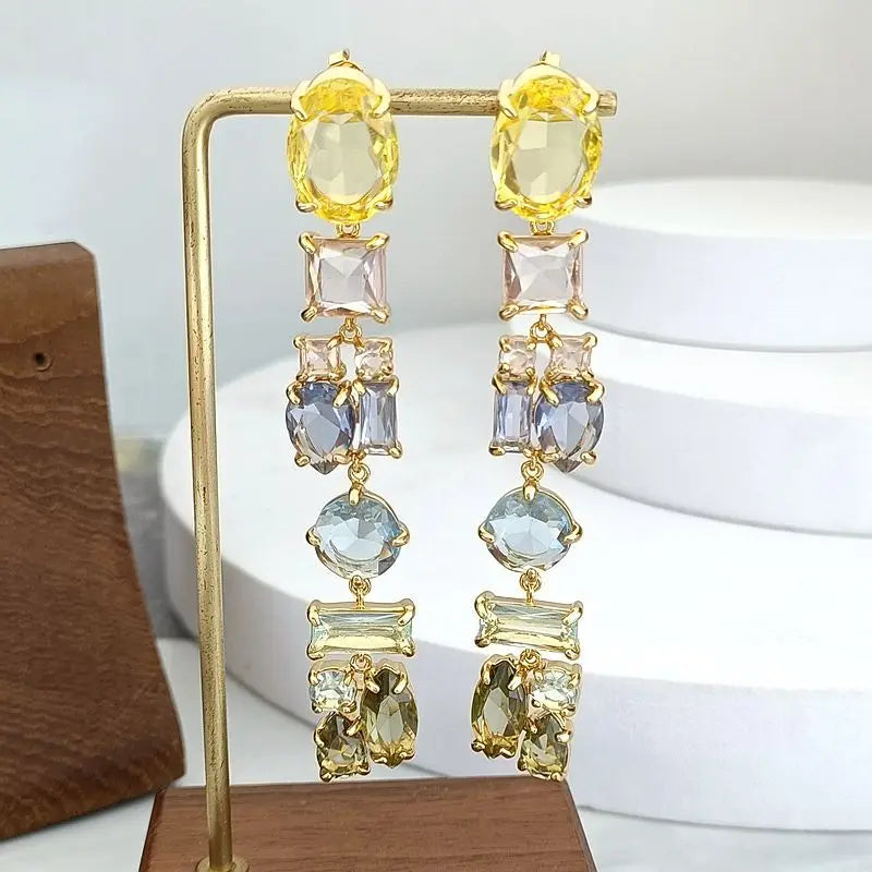 Irregular Translucent Long Earrings