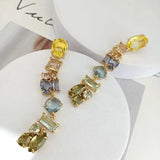 Irregular Translucent Long Earrings