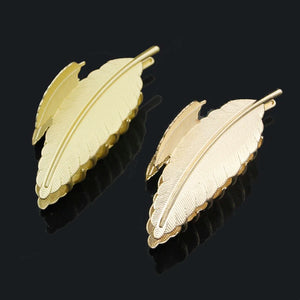 Geometric Leaves Metal Hair Claw for Women