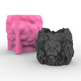 Geometric Lion Head Gypsum Silicone Molds Storage Box Mold