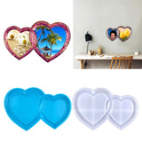 Geometric Love Photo Frame Silicone Mold Epoxy Resin Casting Jewelry Tool