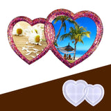 Geometric Love Photo Frame Silicone Mold Epoxy Resin Casting Jewelry Tool