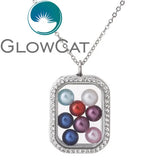 Geometric Magnetic Beads Locket Pearl Cage Pendant Necklace