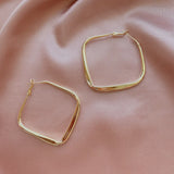 Irregular Circle Square Earrings for Women, Geometric Metal Jewelry Gift