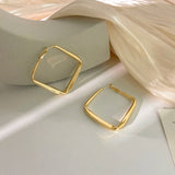 Irregular Circle Square Earrings for Women, Geometric Metal Jewelry Gift