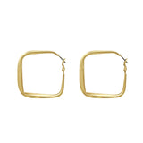Irregular Circle Square Earrings for Women, Geometric Metal Jewelry Gift