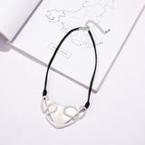 Geometric Metal Necklace Triangle Pendants Chokers