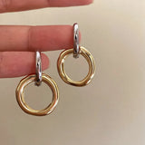 Geometric Metal Shell Pendant Earrings Vintage Party Jewelry