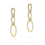 Geometric Micro Pave CZ High Sparking Bling Zirconia Hoop Earring
