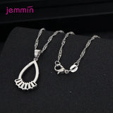 Oval Crystal Zircon 925 Silver Jewelry Set for Women