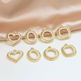 Geometric Pearl Hollow Lace Love Pendant, DIY Earrings Accessories