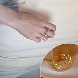 Geometric Pearls CZ Ring for Women Wedding Engagement YRI174