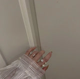 Geometric Pearls CZ Ring for Women Wedding Engagement YRI174
