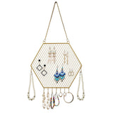 Polygonal Wrought Iron Jewelry Display Stand