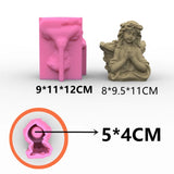 Geometric Praying Girl Silicone Mold for Succulent Plants Pot