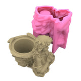Geometric Praying Girl Silicone Mold for Succulent Plants Pot