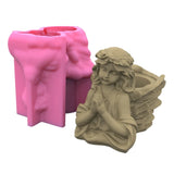 Geometric Praying Girl Silicone Mold for Succulent Plants Pot