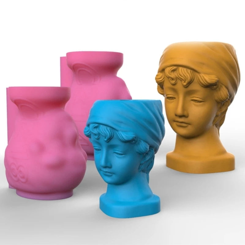 Geometric Gypsum Silicone Mold for Succulent Plant Pot