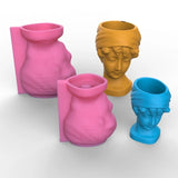 Geometric Gypsum Silicone Mold for Succulent Plant Pot