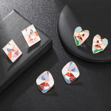 Geometric Punk Human Face Clip Earrings Retro Abstract Metal No Pierced