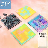 Geometric Puzzle Silicone Mold Crystal Square Resin Mold