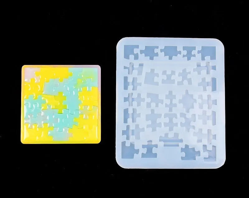 Geometric Puzzle Silicone Mold Crystal Square Resin Mold