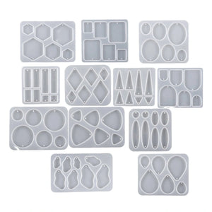 Geometric Round Earrings Silicone Mold for Jewelry Making