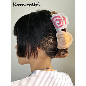 Geometric Spiral Hair Claw Acrylic Hairpin for Women