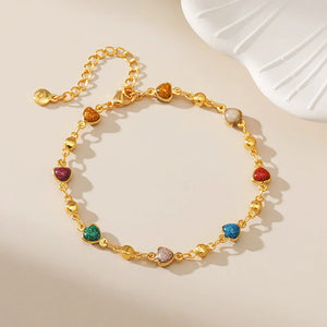 Geometric Enamel Copper Bracelet for Women