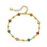 Geometric Enamel Copper Bracelet for Women