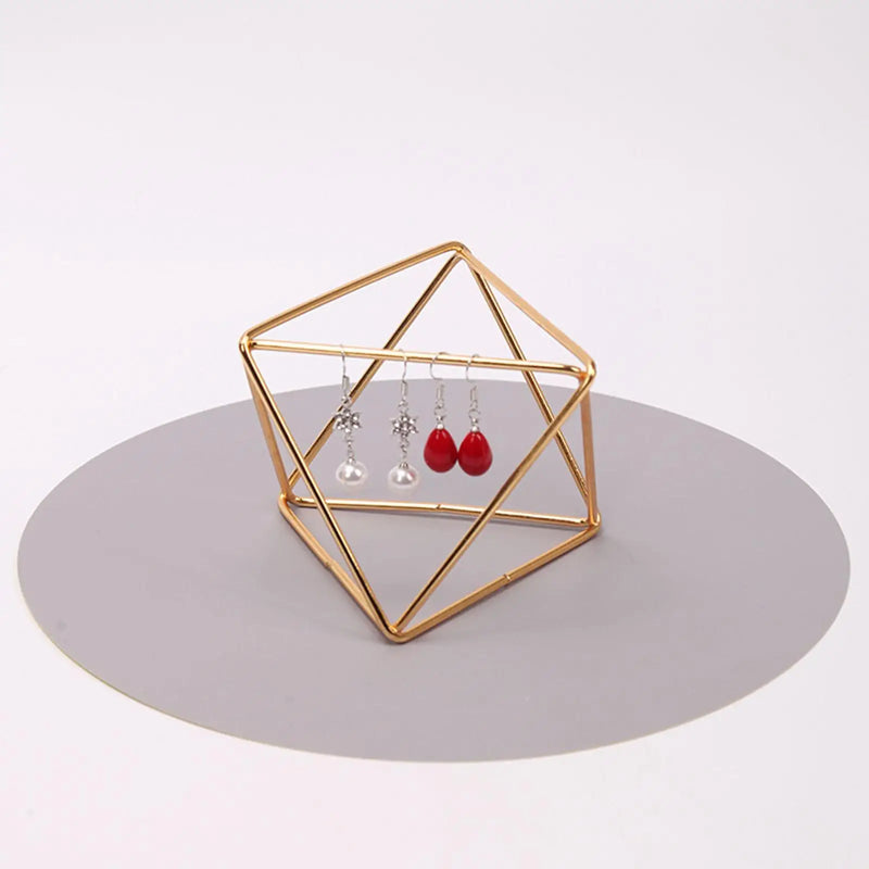 Geometric Earring Holder Stand, Jewelry Organizer for Women Girls