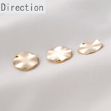 Copper Plated Geometric Wave Discs DIY Jewelry Accessory