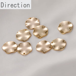 Copper Plated Geometric Wave Discs DIY Jewelry Accessory