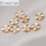 Copper Plated Geometric Wave Discs DIY Jewelry Accessory
