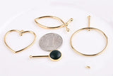 Geometric Alloy Electroplated Leather Earring Material Pack