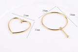 Geometric Alloy Electroplated Leather Earring Material Pack