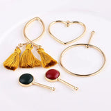 Geometric Alloy Electroplated Leather Earring Material Pack