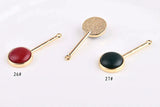 Geometric Alloy Electroplated Leather Earring Material Pack