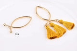Geometric Alloy Electroplated Leather Earring Material Pack