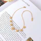 Geometric Flower Foot Chain Anklet Stainless Steel Women's Accessories