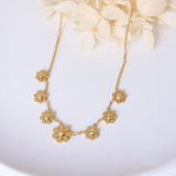 Geometric Flower Foot Chain Anklet Stainless Steel Women's Accessories