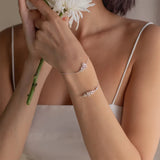 Girl Birthstone Birthday Flower Bracelet