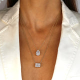Colorful Cubic Zirconia Geometric Necklace