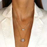 Colorful Cubic Zirconia Geometric Necklace