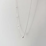 Geometric Snake Bone Ball Necklace Small 925 Sterling Silver